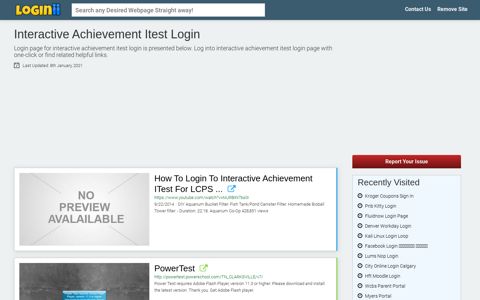 Interactive Achievement Itest Login - Loginii.com