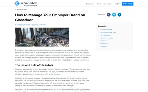 How to Manage Your Employer Brand on Glassdoor ...