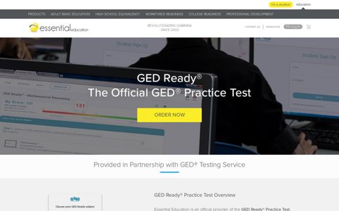 GED Ready® Practice Test | Essential Education