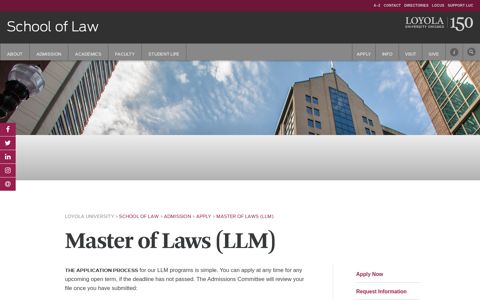 Master of Laws (LLM): School of Law: Loyola University Chicago