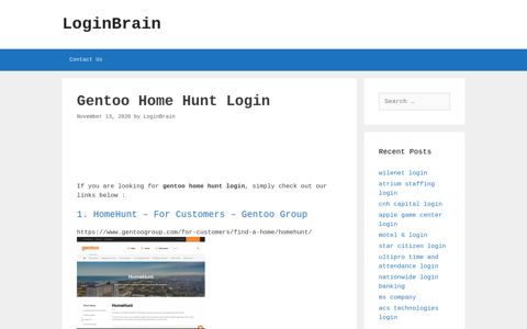 gentoo home hunt login - LoginBrain