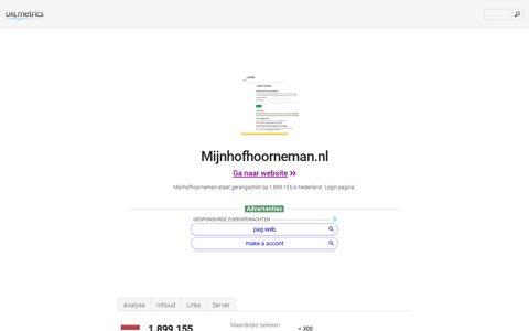 www.Mijnhofhoorneman.nl - Login pagina