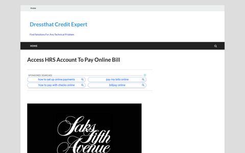 hrsaccount.com/saks - Access HRS Account To Pay Online ...