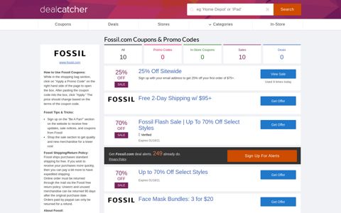 25% Off Fossil Coupons: 2020 Promo Codes + Free Shipping