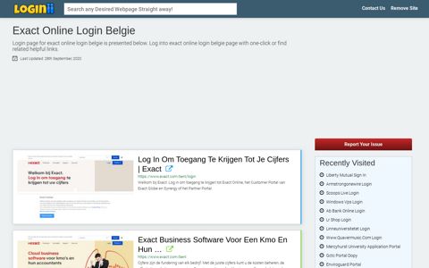 Exact Online Login Belgie - Loginii.com