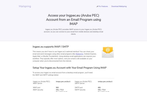 How to access your Ingpec.eu (Aruba PEC) email account ...
