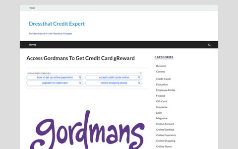 gordmans.com/log-in - Access Gordmans To Get Credit Card ...