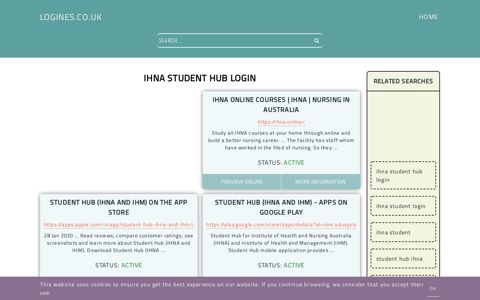 ihna student hub login - General Information about Login