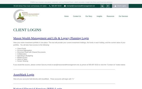 Client Logins - Mason Wealth Management LLC