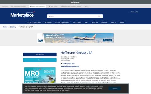 Hoffmann Group USA | Aviation Companies Directory