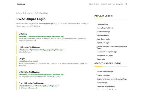 Ew22 Ultipro Login ❤️ One Click Access - iLoveLogin