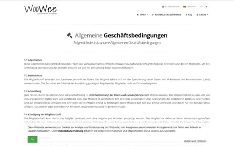 Allgemeine Geschäftsbedingungen | WooWee.de
