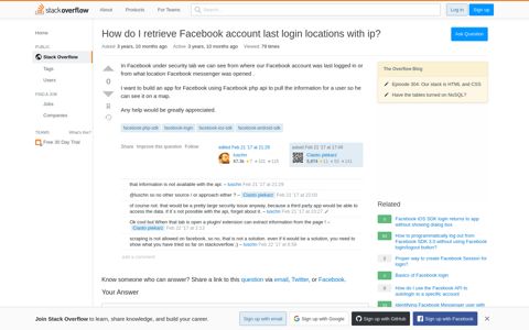 How do I retrieve Facebook account last login locations with ip ...