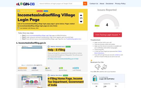 Incometaxindiaefiling Village Login Page