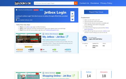 Jetbox Login - Logins-DB