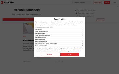 Probleme beim Login – ePaper freigeschaltet - Flipboard