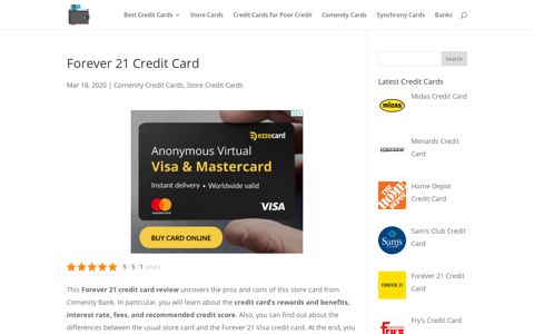 Forever 21 Credit Card Review 2020 [Login and Payment]