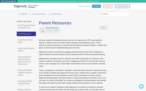 Parent Resources – Edgenuity