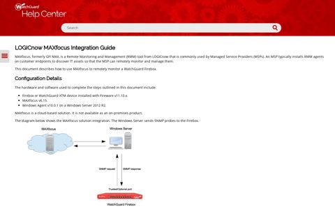 LOGICnow MAXfocus Integration Guide - WatchGuard