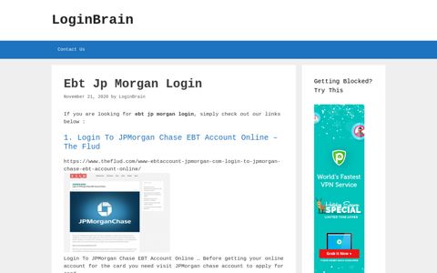 Ebt Jp Morgan Login To Jpmorgan Chase Ebt Account Online ...