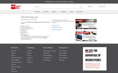 CDW Technology Services Log On