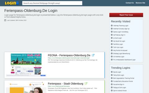 Ferienpass-oldenburg.de Login - Loginii.com