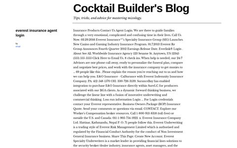 everest insurance agent login - Cocktail Builder's Blog