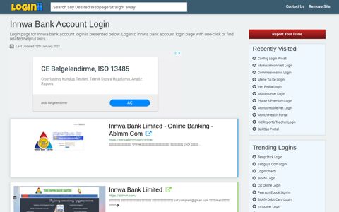 Innwa Bank Account Login