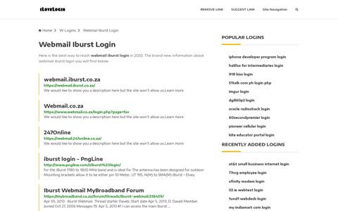 Webmail Iburst Login ❤️ One Click Access - iLoveLogin
