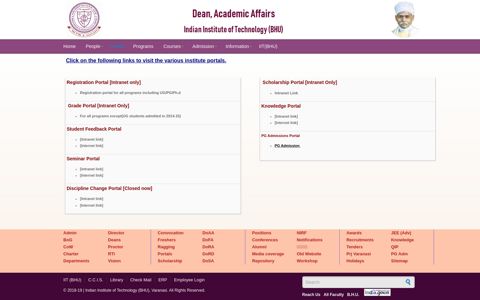 DOAA - Academic Portals | Indian Institute of ... - IIT (BHU)