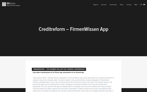 Creditreform – FirmenWissen App | 20steps - Digital Full ...