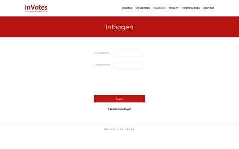 Inloggen | Invotes - No Ties