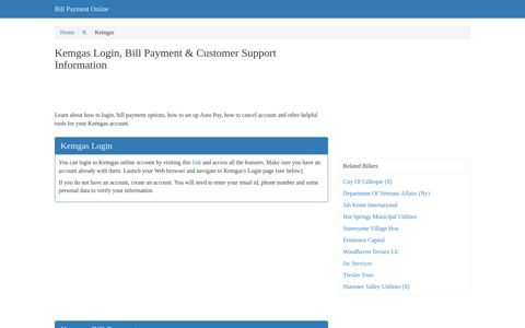 Kemgas Login, Bill Payment & Customer Support Information