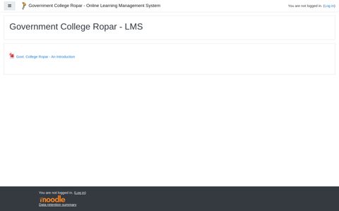 Government College Ropar - LMS