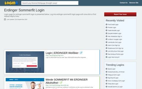 Erdinger Sommerfit Login - Loginii.com