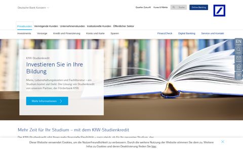 KfW-Studienkredit – Deutsche Bank Privatkunden