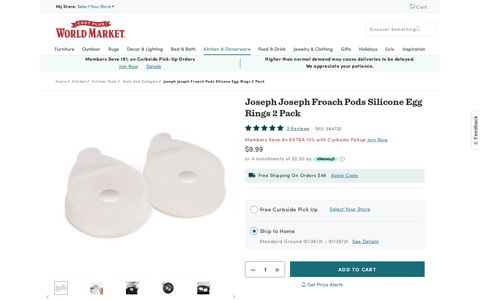 Joseph Joseph Froach Pods Silicone Egg Rings | World Market
