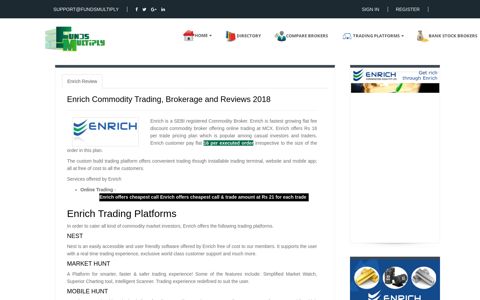 Enrich - broker review| Commodity options trading tips