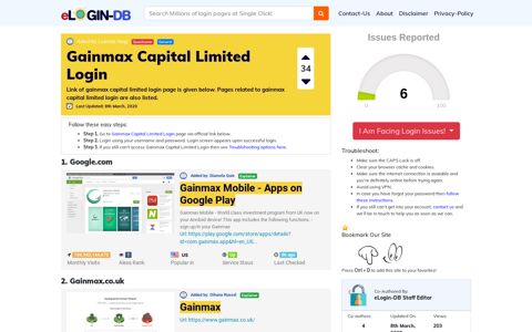 Gainmax Capital Limited Login