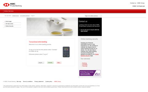 HSBC Private Banking - Log on