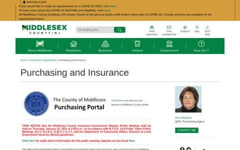 Purchasing and Insurance - Middlesex County