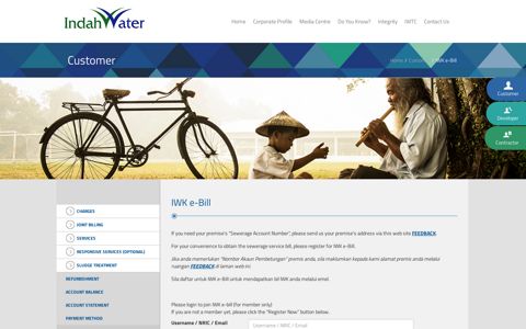 IWK e-Bill - Indah Water Portal