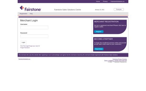 Merchant Login - Fairstone Sales Solutions