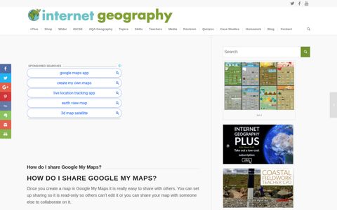 How do I share Google My Maps? - Internet Geography