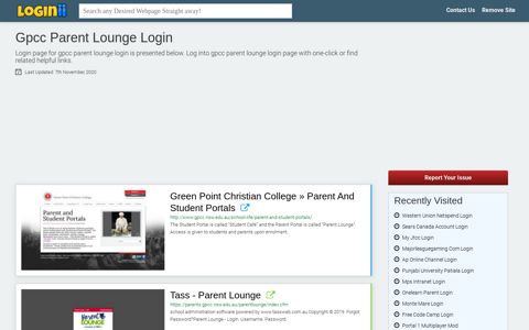 Gpcc Parent Lounge Login - Loginii.com