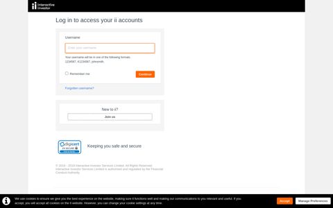 Secure Account Login | Interactive Investor