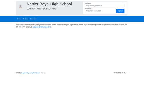 KAMAR Portal - Napier Boys' High School