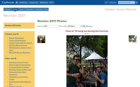 Class of '12 hang out during the Carnival. | Reunion 2017 ...