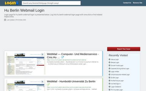 Hu Berlin Webmail Login - Loginii.com
