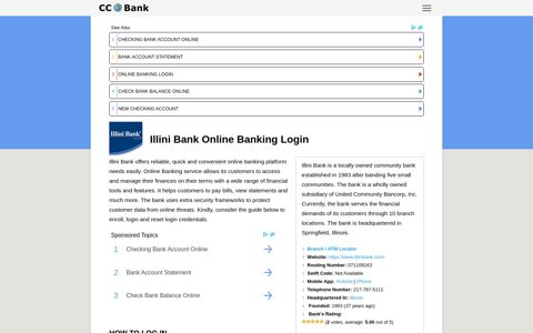 Illini Bank Online Banking Login - CC Bank